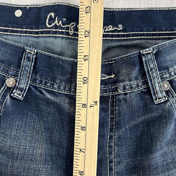 Chip & Pepper Men's Tuck Relaxed Straight Jeans 34x30 Whiskering Distressing - Picture 7 of 9